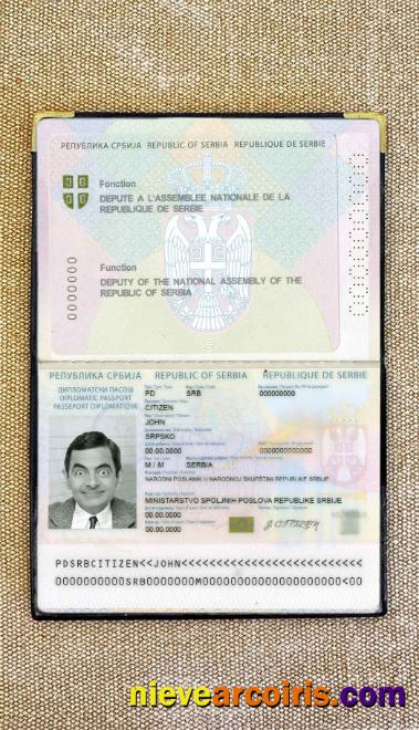 Serbia diplomatic passport (2008-2016) photolook